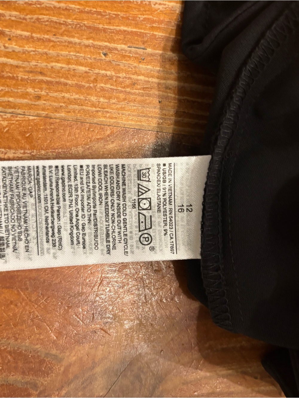 GAP 365 High Waist Black Knit Wide-Leg Pants size 12 - Picture 5 of 7